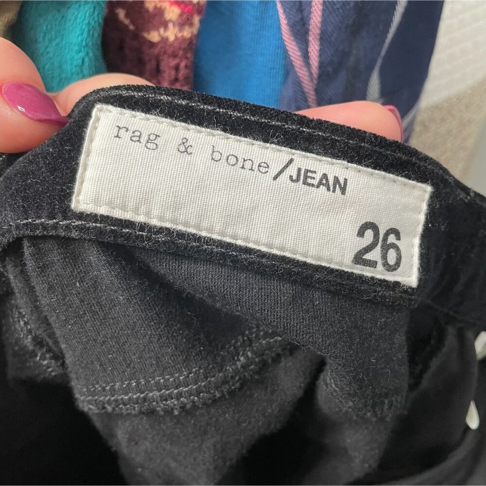 RAG & BONE Black Velvet Dojo Pants sz 26 - Picture 4 of 7